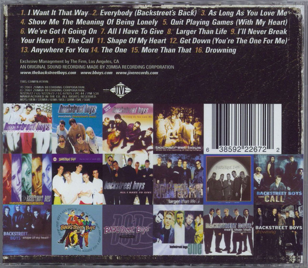 Backstreet Boys Greatest Hits Chapter One UK CD album (CDLP) BKBCDGR197442