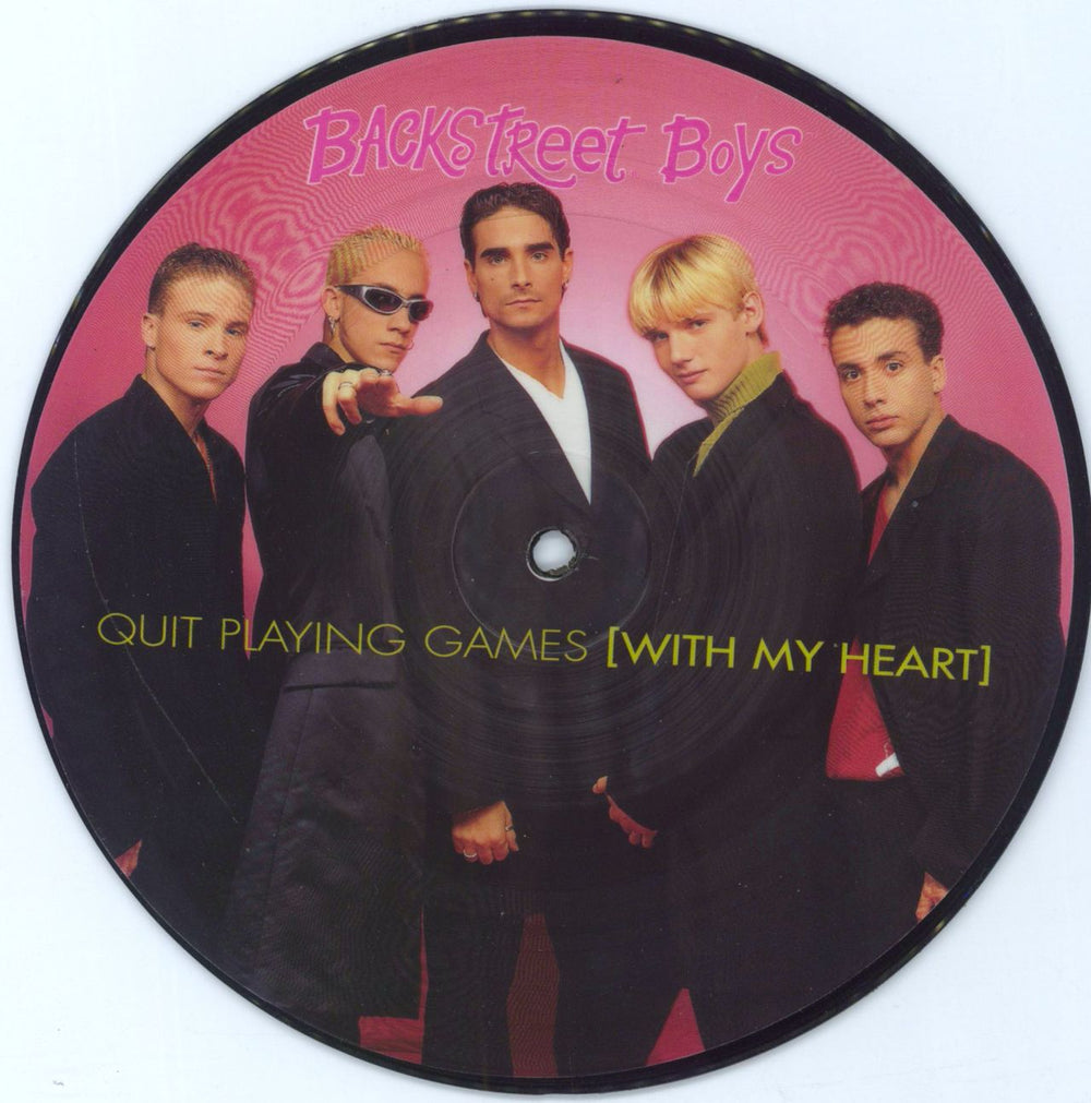 Backstreet Boys Quit Playing Games UK 7" vinyl picture disc (7 inch picture disc single) JIVEP409