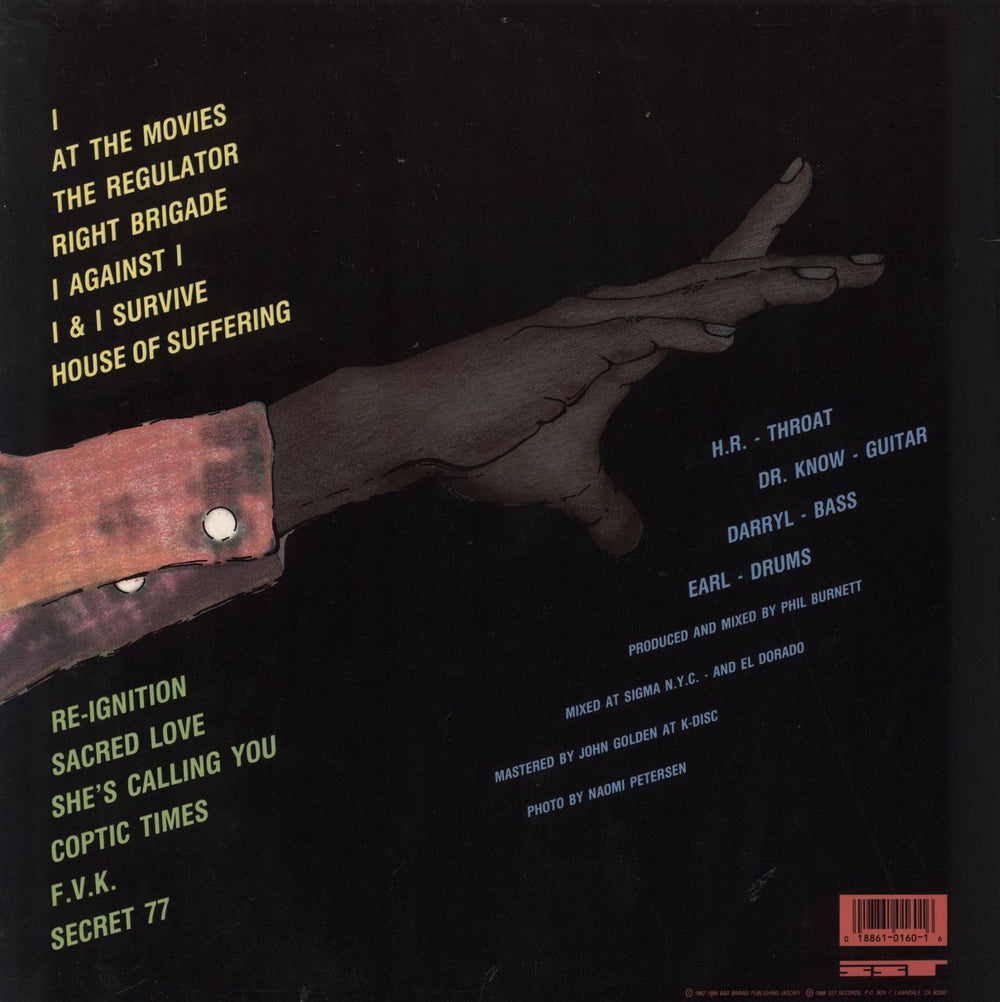 Bad Brains Live US vinyl LP album (LP record) 018861016016