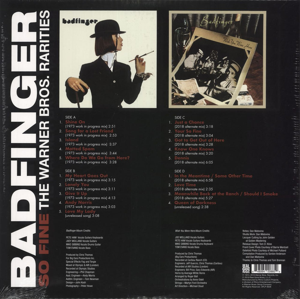 Badfinger So Fine: The Warner Bros. Rarities - RSD19 - Red Vinyl US 2-LP vinyl record set (Double LP Album) 848064008859