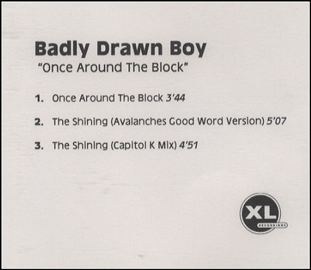 Badly Drawn Boy Once Around The Block UK Promo CD-R acetate CD-R ACETATES