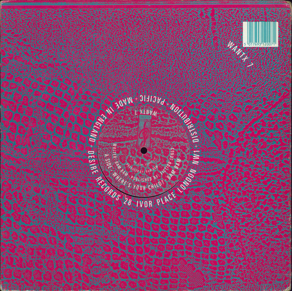 Bam Bam Where's Your Child? UK 12" vinyl single (12 inch record / Maxi-single)