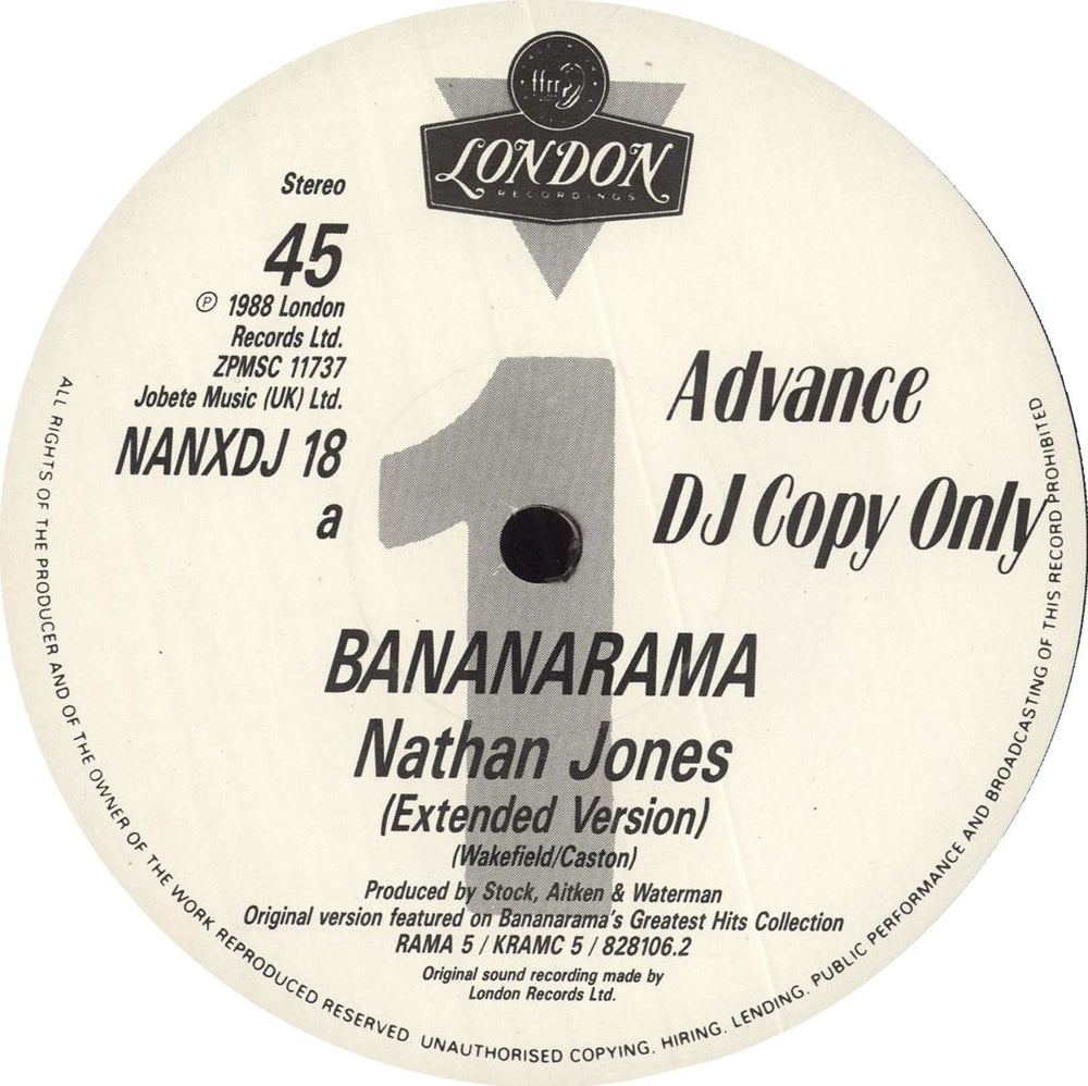 Bananarama Nathan Jones UK Promo 12" vinyl single (12 inch record / Maxi-single) NANXDJ18