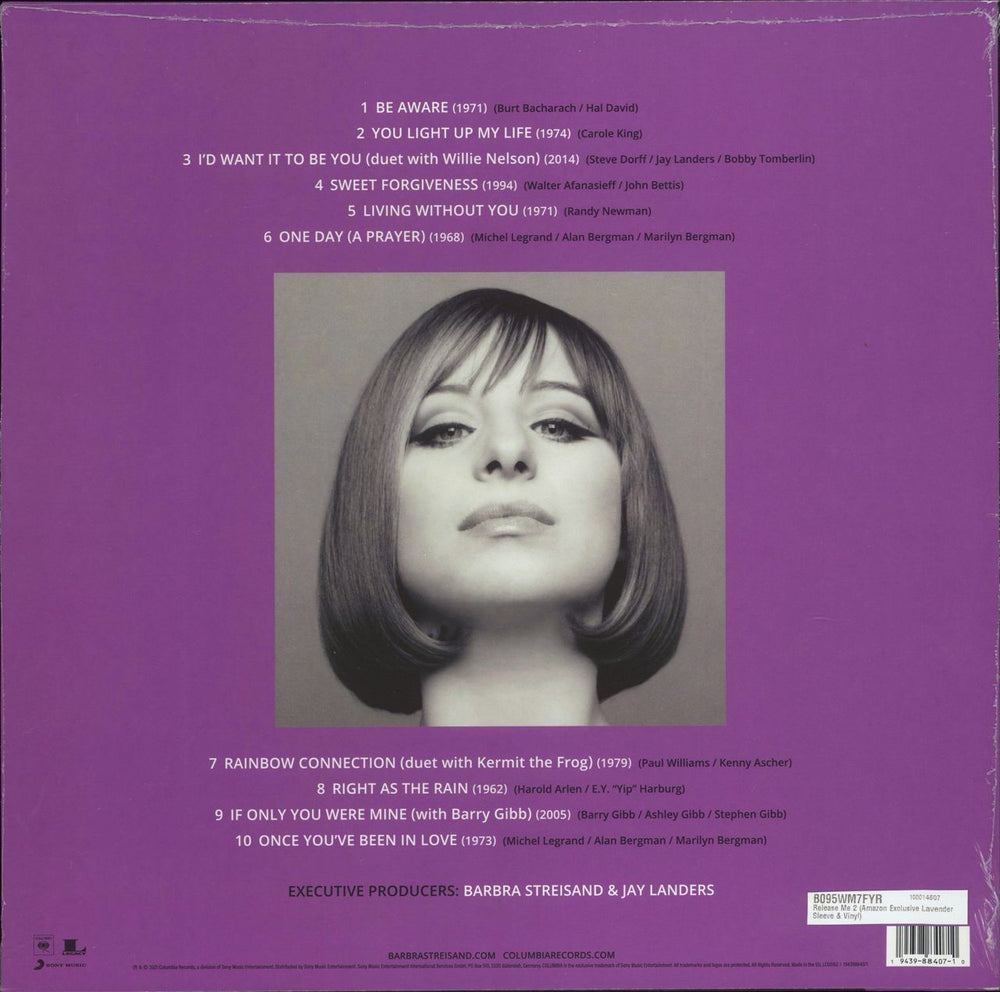 Barbra Streisand Release Me 2 - Lavender Vinyl - Sealed UK vinyl LP album (LP record) 194398840710