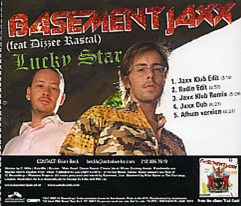 Basement Jaxx Lucky Star US Promo CD single (CD5 / 5") BJXC5LU283319