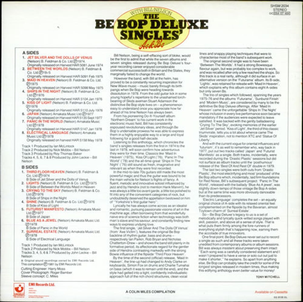 Be Bop Deluxe The Be Bop Deluxe Singles' As & Bs UK vinyl LP album (LP record) BEPLPTH254277