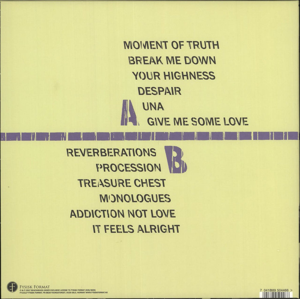 Beachheads Beachheads Norwegian vinyl LP album (LP record)