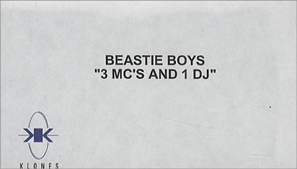 Beastie Boys 3 MC's & 1 DJ UK Promo video (VHS or PAL or NTSC) PROMO VIDEO