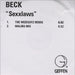 Beck Sexxlaws UK Promo CD-R acetate CD ACETATE