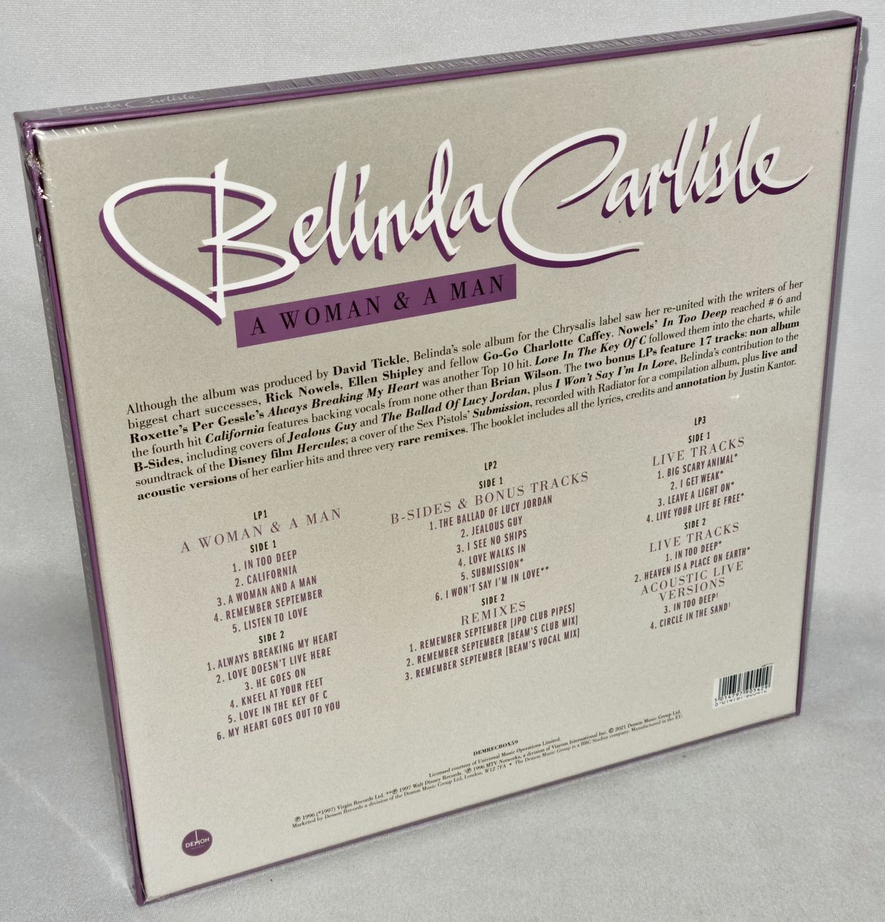 Belinda Carlisle A Woman A Man 25th Anniversary 180gm Purple