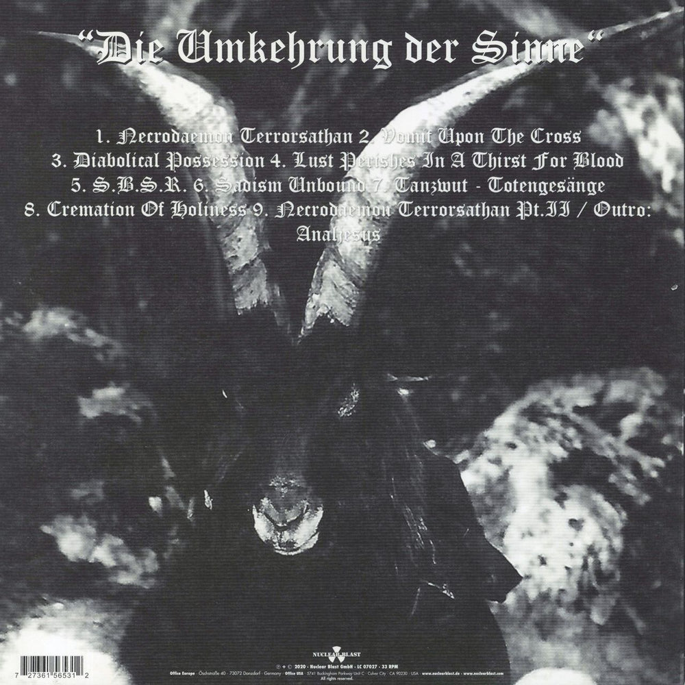 Belphegor Necrodaemon Terrorsathan US vinyl LP album (LP record) 727361565312