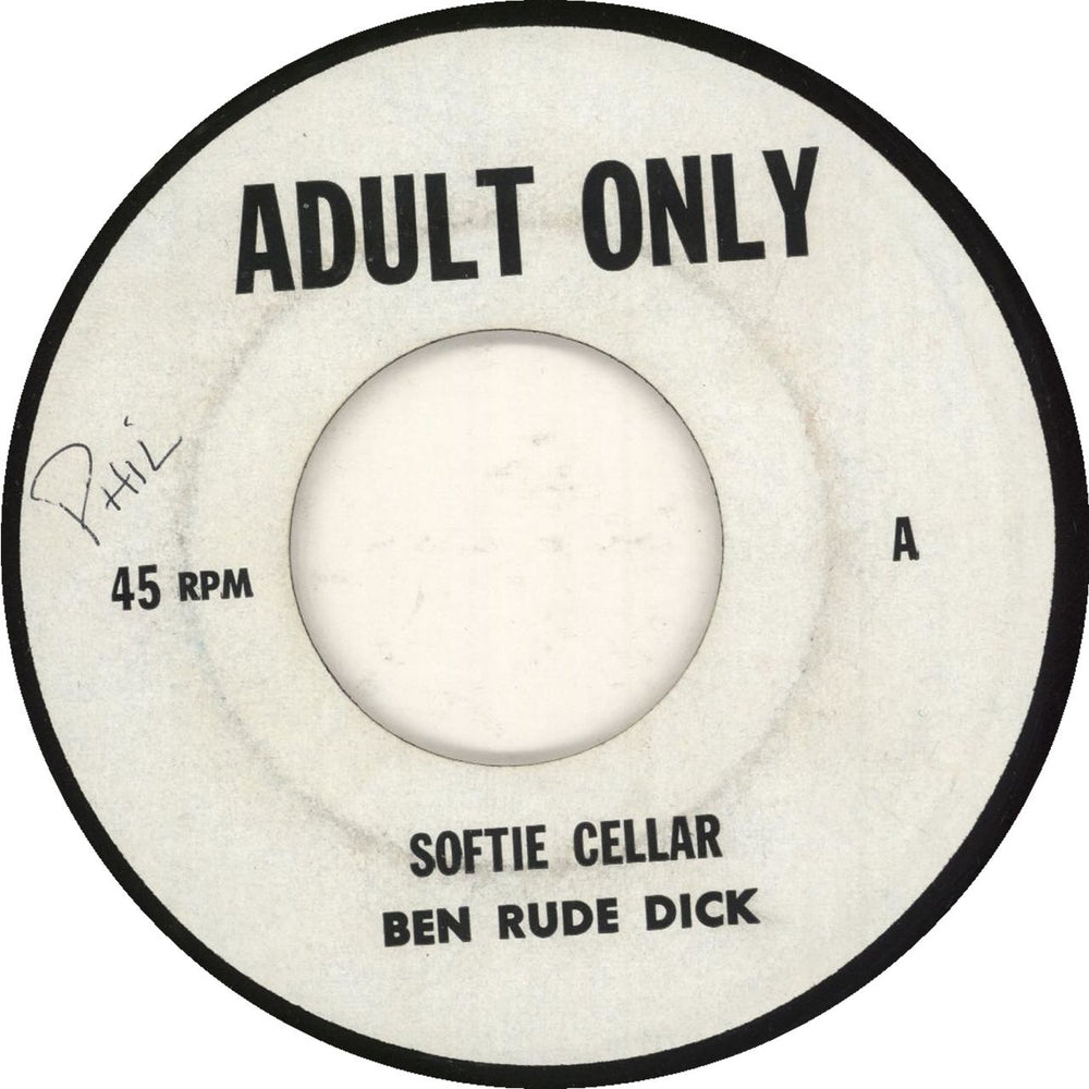 Ben Rude Dick Softie Cellar Jamaican 7" vinyl single (7 inch record / 45) 7768