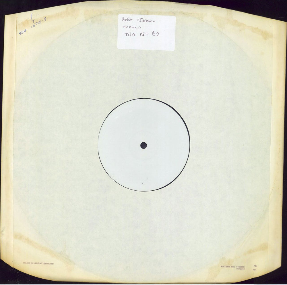 Bert Jansch Nicola - 2 x LP Test Pressing UK vinyl LP album (LP record)