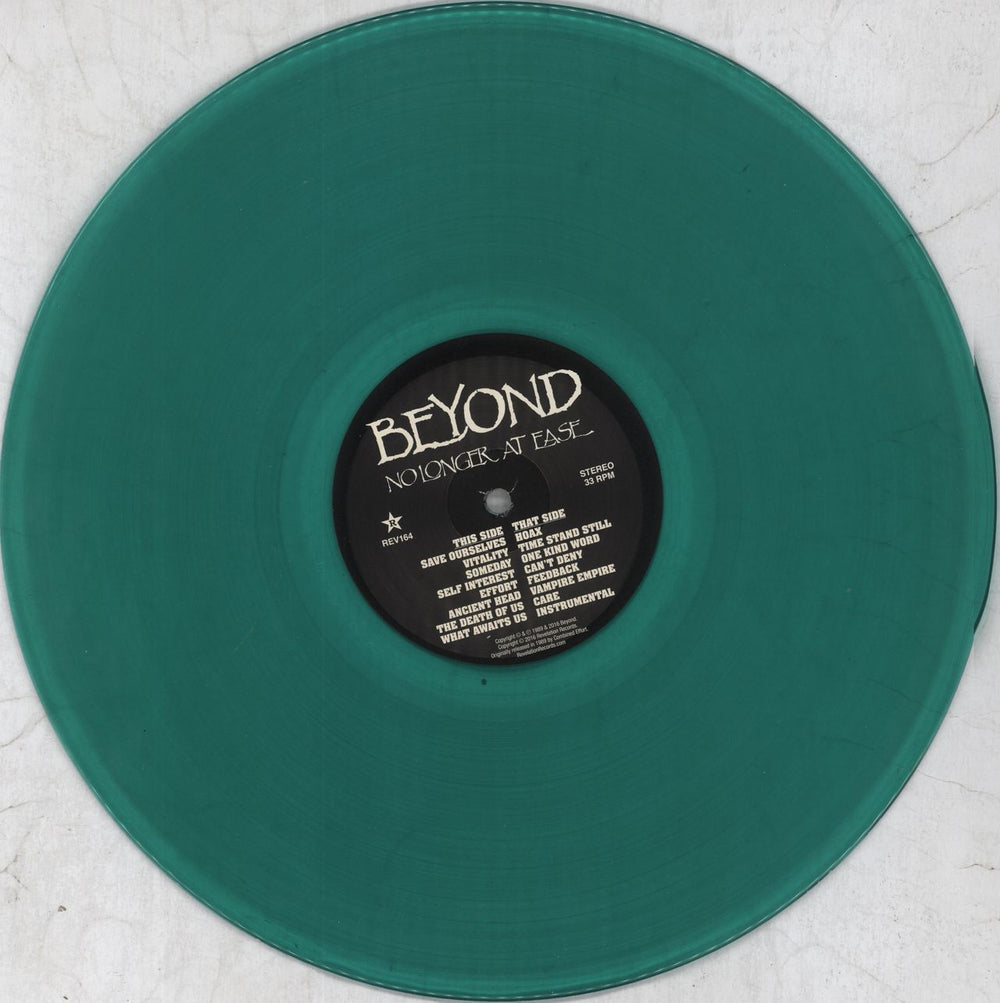 Beyond No Longer At Ease - Green Transparent Vinyl US vinyl LP album (LP record) 6N2LPNO825033