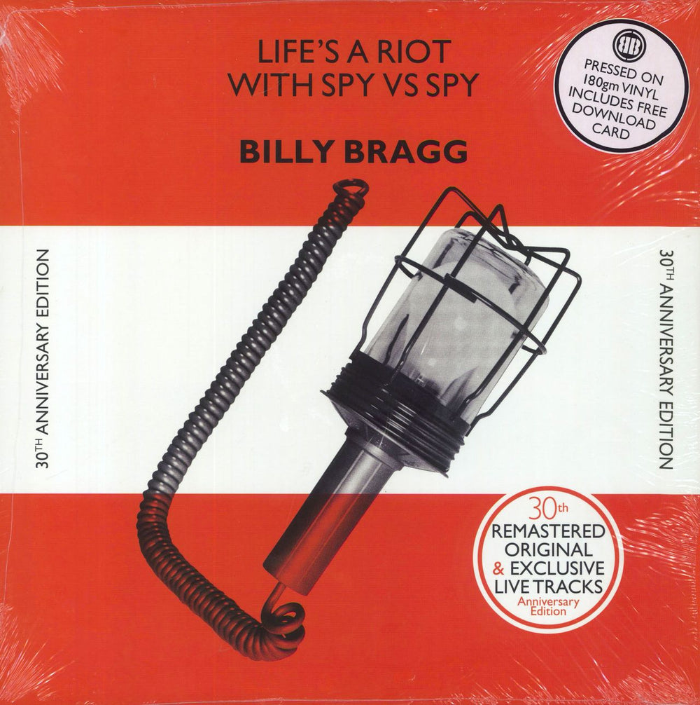 Billy Bragg Life's A Riot With Spy Vs Spy (30th Anniversary Edition) - Stickered Shrink UK vinyl LP album (LP record) COOKLP596