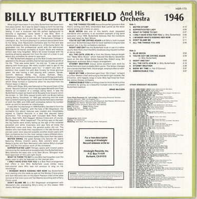 Billy Butterfield The Uncollected 1946 US vinyl LP album (LP record)