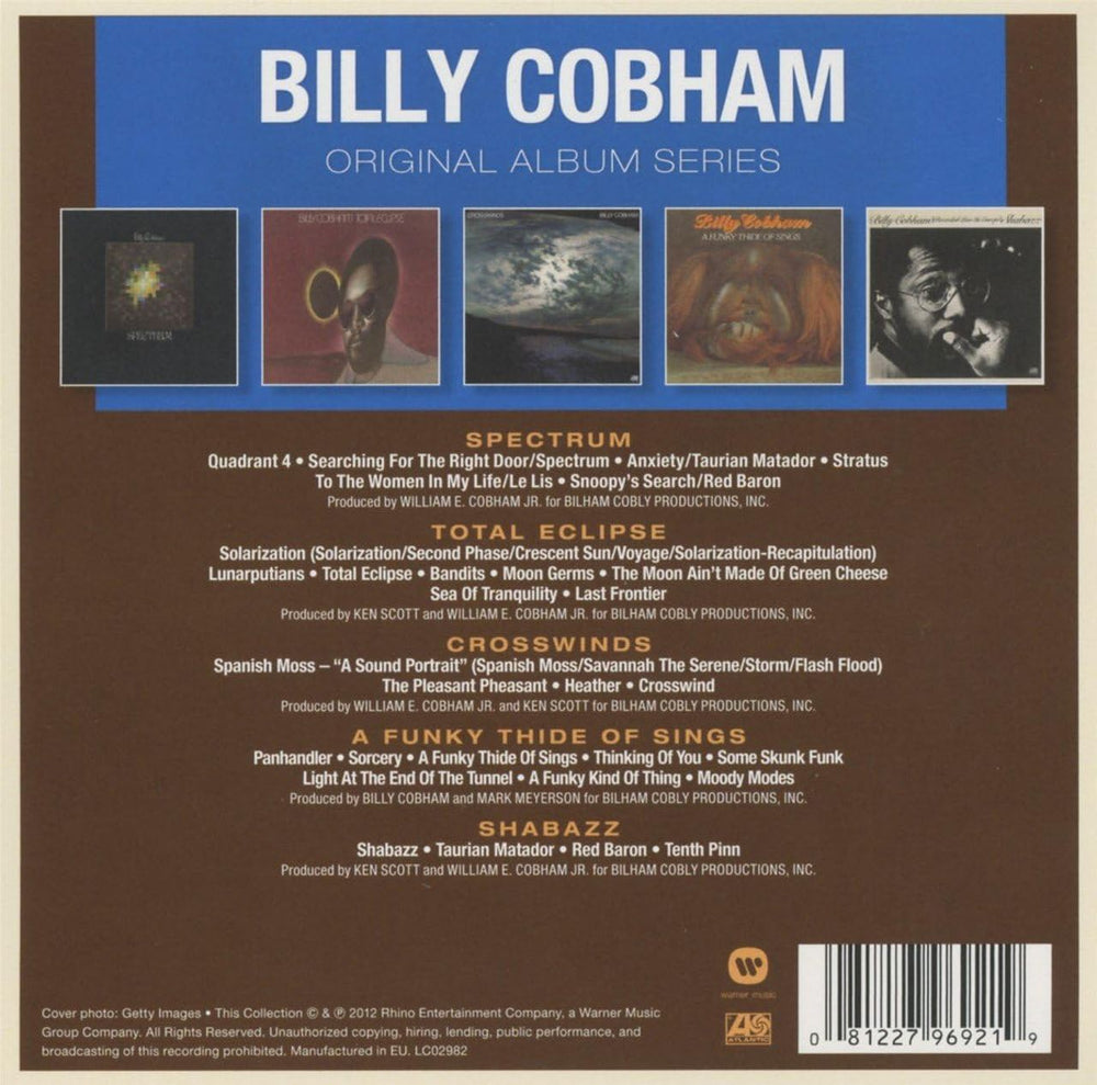 Billy Cobham Original Album Series - Sealed UK 5-CD album set BYH5COR831437