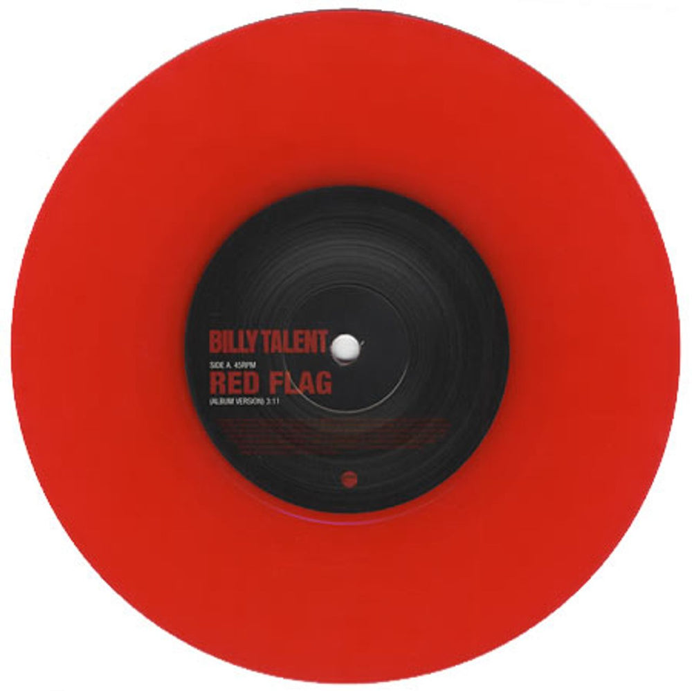 Billy Talent Red Flag - Red Vinyl UK 7" vinyl single (7 inch record / 45) B5607RE372157