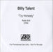 Billy Talent Try Honesty UK Promo CD-R acetate CD-R ACETATE