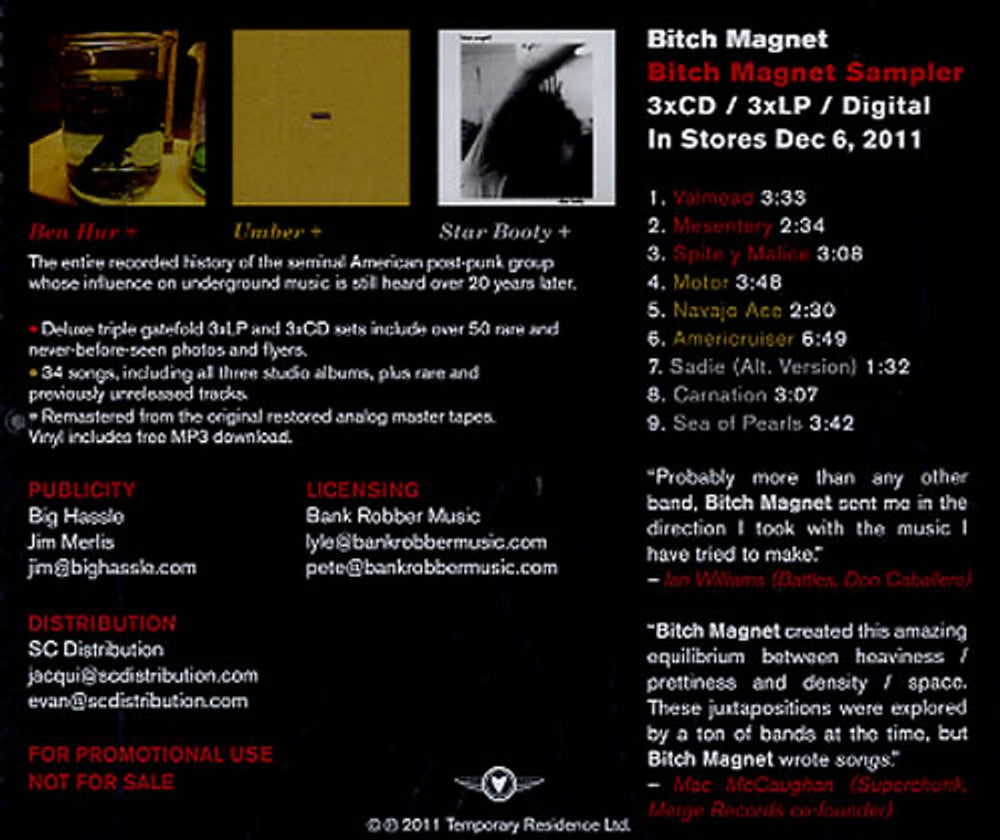 Bitch Magnet Bitch Magnet - Box Set Sampler US Promo CD single (CD5 / 5") BMQC5BI555564