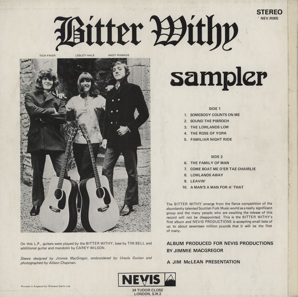 Bitter Withy Bitter Withy Smpler UK vinyl LP album (LP record)