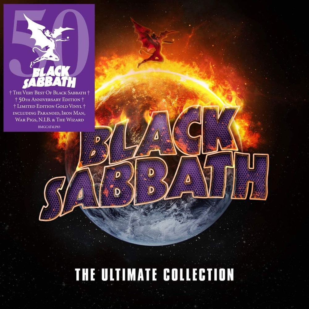 Black Sabbath The Ultimate Collection: 50th Anniversary - Gold Vinyl - Sealed UK 4-LP vinyl album record set BMGCAT4LP83