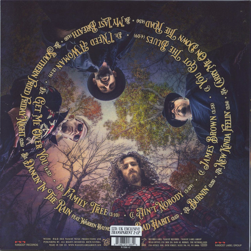 Black Stone Cherry Family Tree - 180gm Clear Vinyl UK 2-LP vinyl record set (Double LP Album) 819873016649