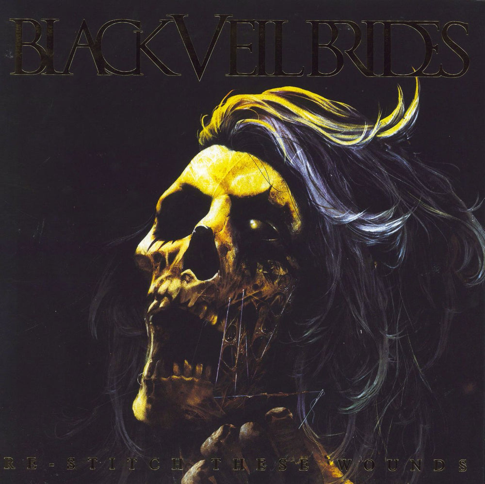 Black Veil Brides Re-Stitch These Wounds - Clear w/ Black and Neon Green Splatter Vinyl Dutch vinyl LP album (LP record) 810016762669