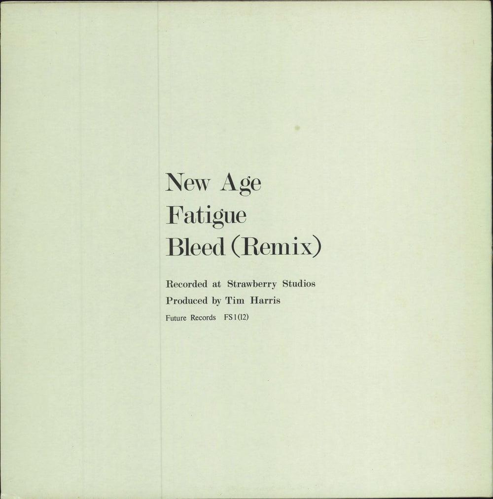 Blitz New Age UK 12" vinyl single (12 inch record / Maxi-single)