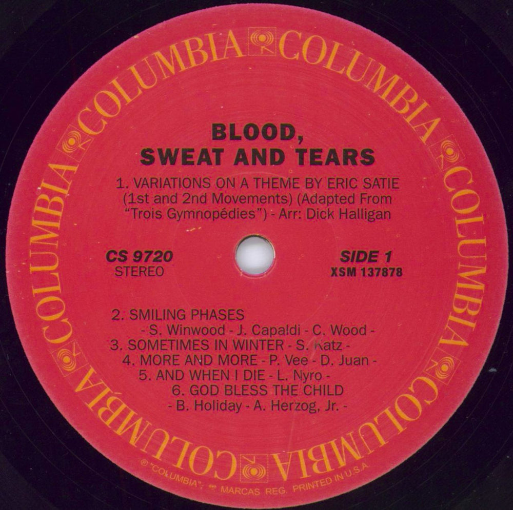 Blood Sweat & Tears Blood, Sweat And Tears UK vinyl LP album (LP record) BS&LPBL785124