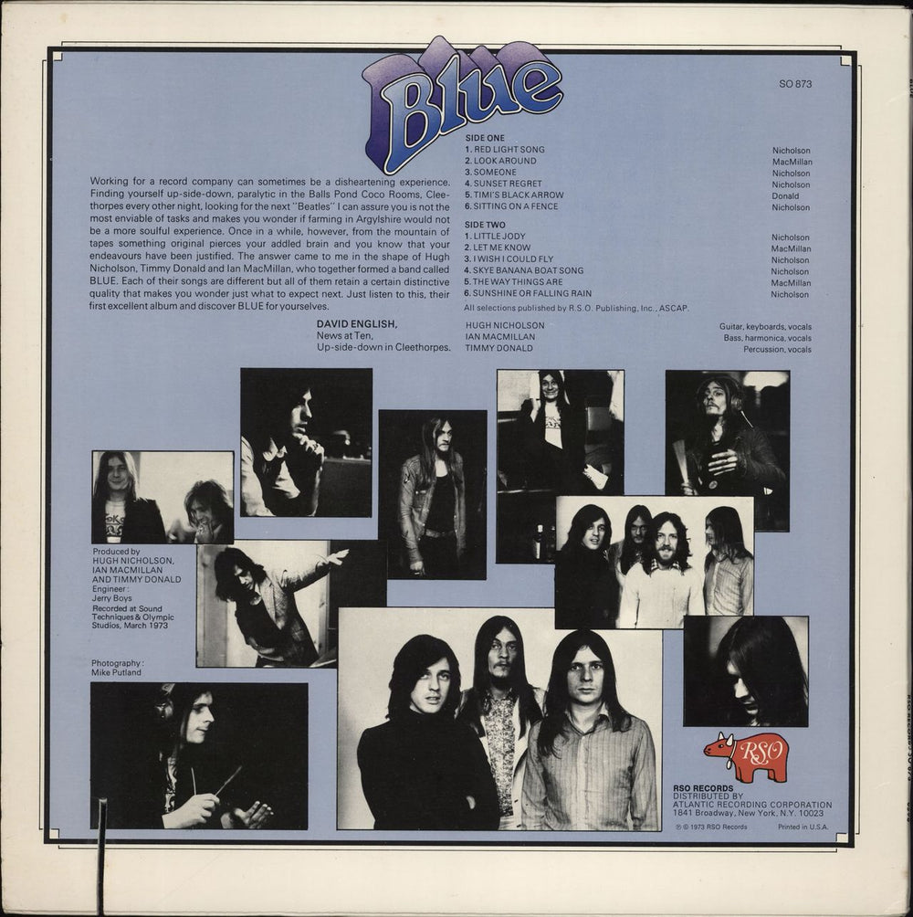 Blue (70s) Blue US vinyl LP album (LP record)