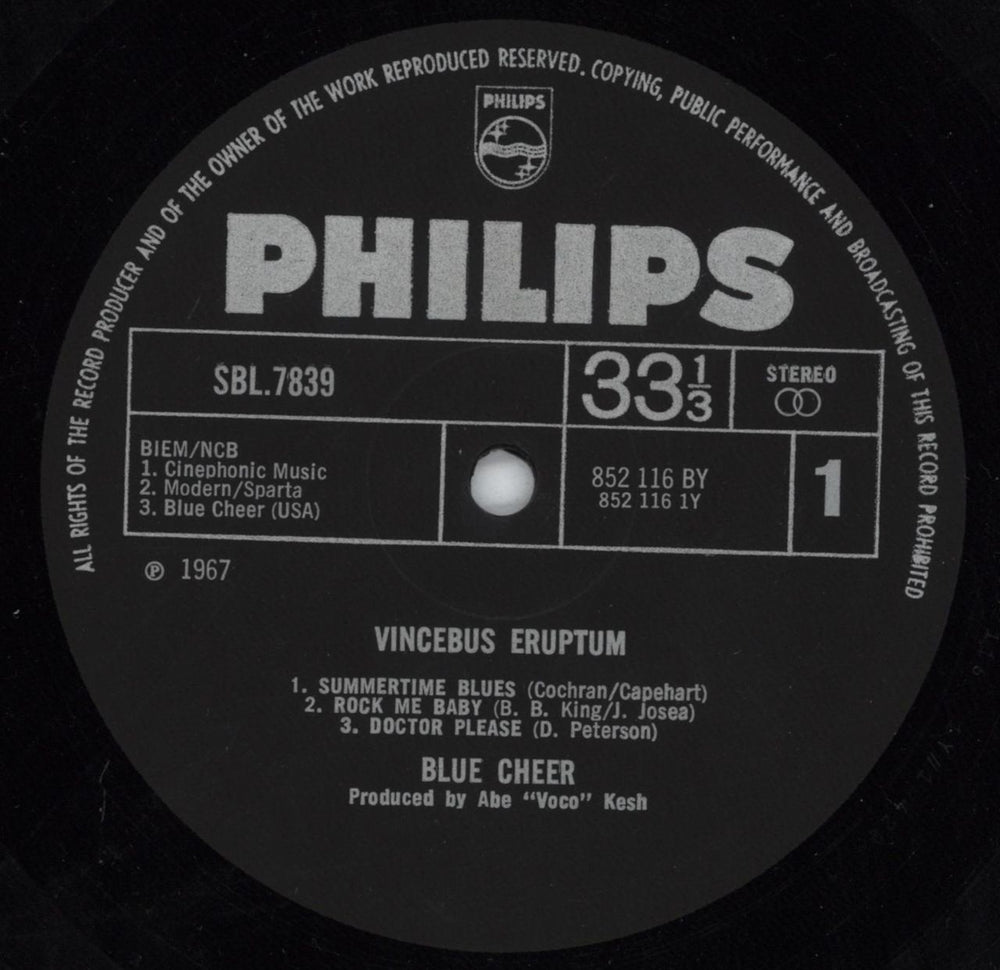 Blue Cheer Vincebus Eruptum - 1st UK vinyl LP album (LP record) BCELPVI645257