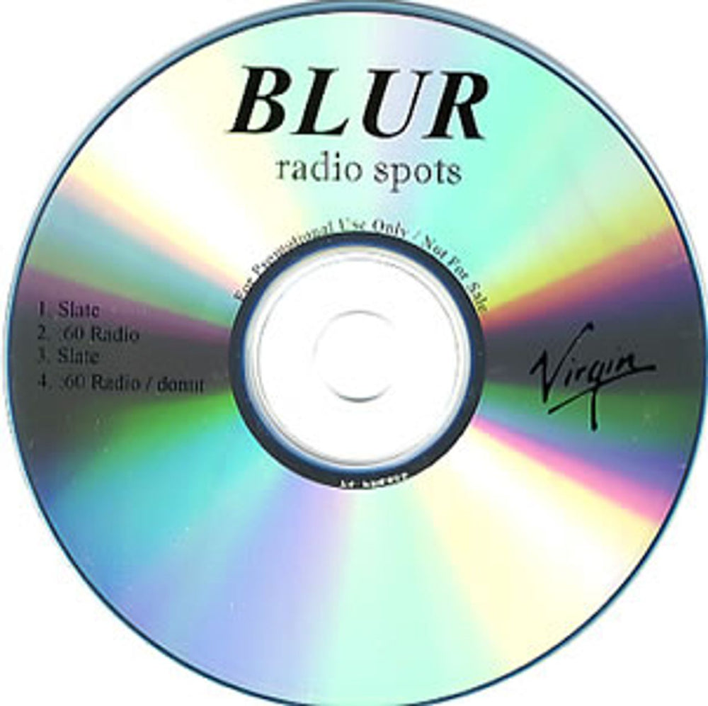 Blur Radio Spots US Promo CD-R acetate CD ACETATE