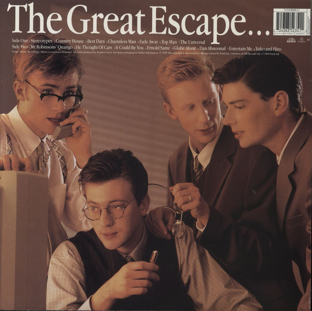 Blur The Great Escape UK vinyl LP album (LP record) 724383523511