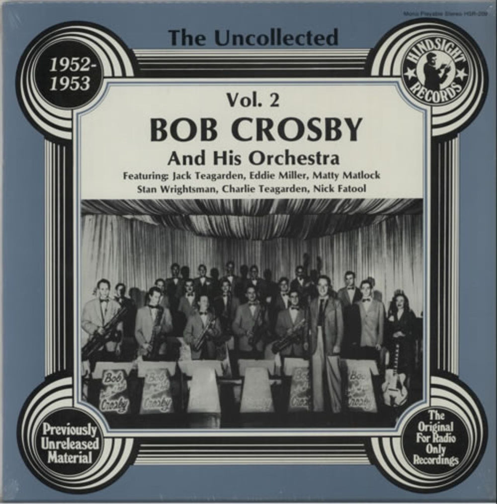 Bob Crosby The Uncollected - 1952-53 Volume 2 US vinyl LP album (LP record) HSR-209