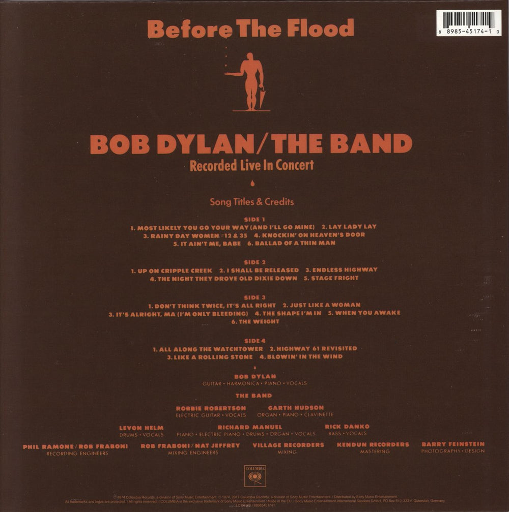 Bob Dylan Before The Flood - 180gram Vinyl UK 2-LP vinyl record set (Double LP Album) 889854517410