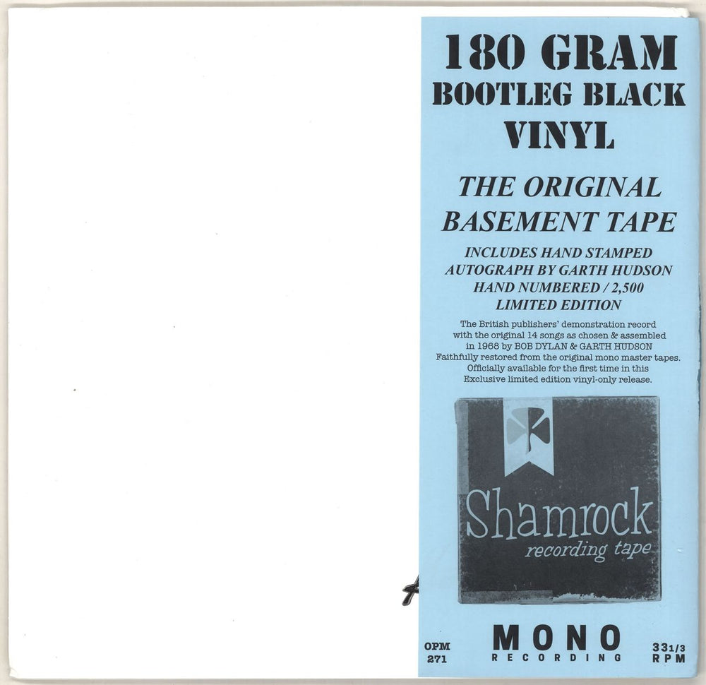 Bob Dylan The Original Basement Tape - 180gm US Promo vinyl LP album (LP record) DYLLPTH730699