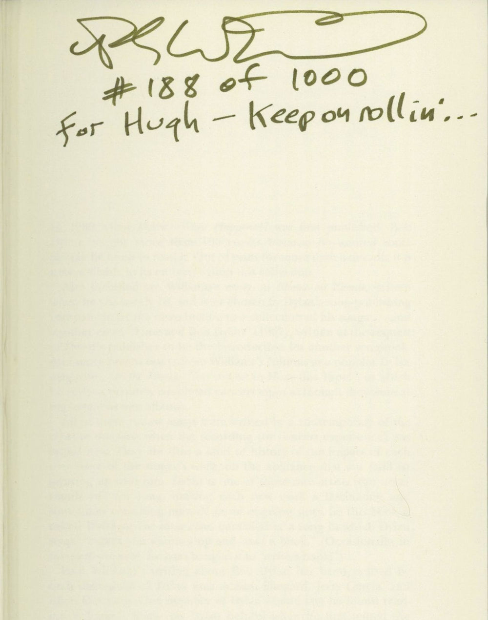 Bob Dylan Watching The River Flow - Signed & Numbered UK book DYLBKWA790225