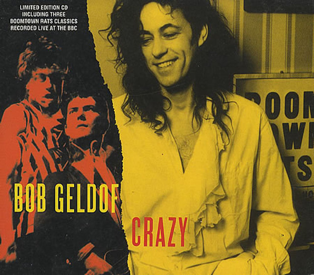 Bob Geldof Crazy UK CD single (CD5 / 5") VERCX85
