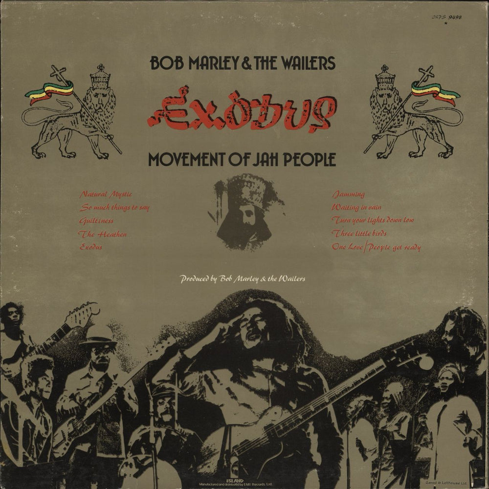 Bob Marley & The Wailers Exodus - 3rd UK vinyl LP album (LP record)