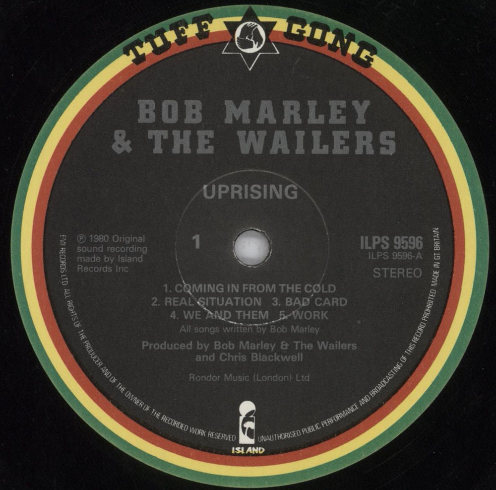 Bob Marley & The Wailers Uprising - Shrink UK vinyl LP album (LP record) BMLLPUP821058