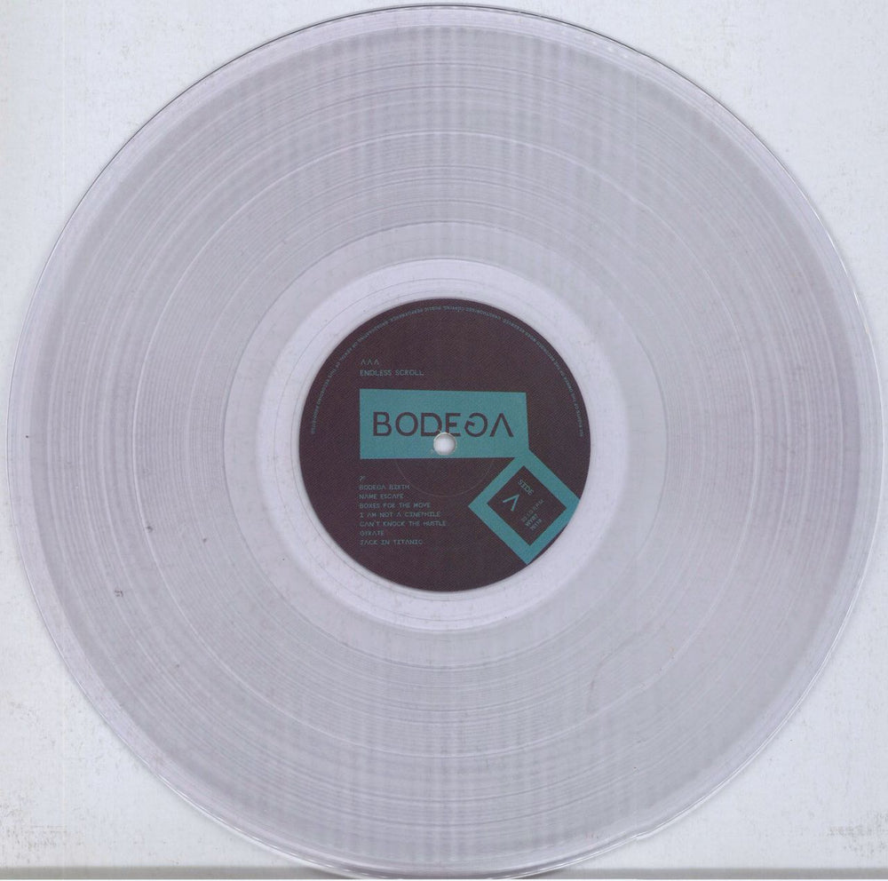 Bodega Endless Scroll - Clear Vinyl + Lyric Booklet - Shrink UK vinyl LP album (LP record) QZFLPEN829676