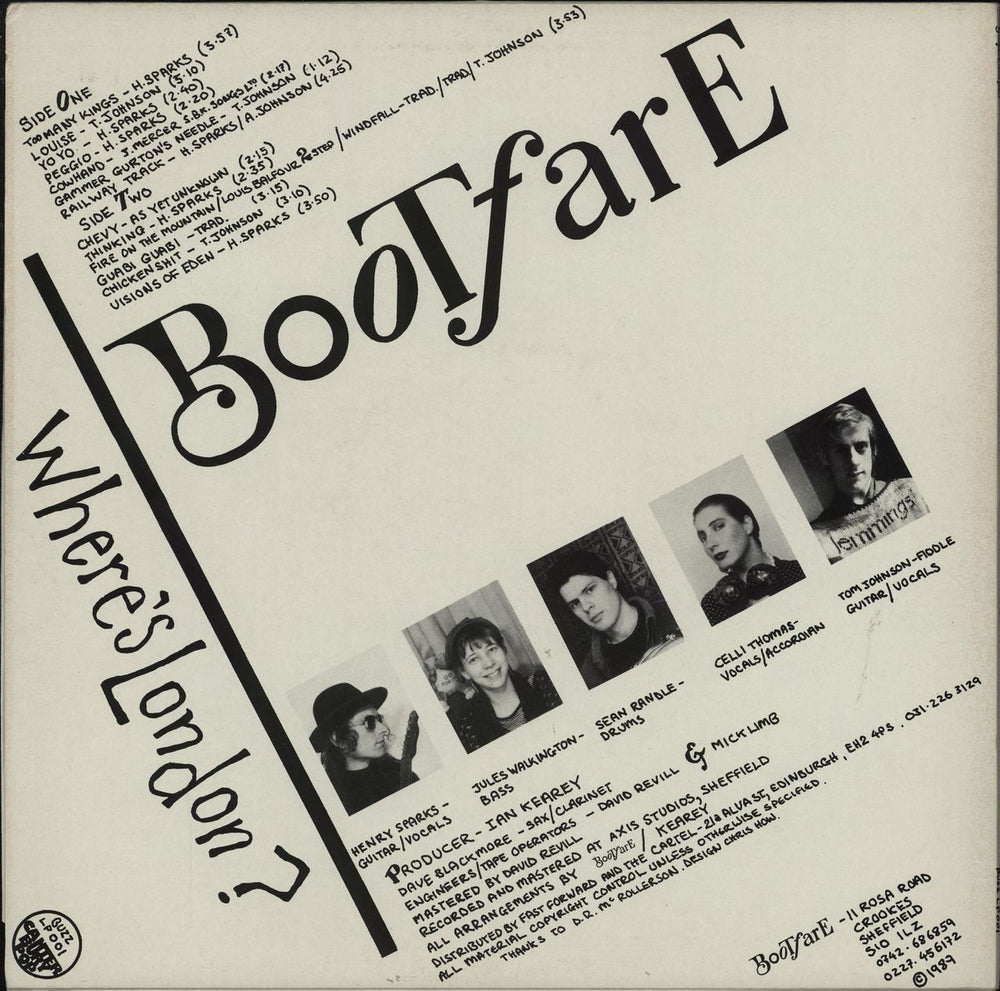 Bootfare Where's London UK vinyl LP album (LP record)