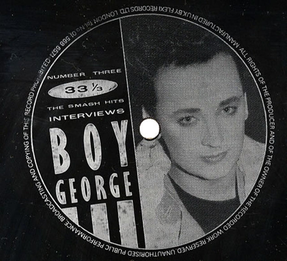 Boy George The Smash Hits Interviews UK 7" vinyl single (7 inch record / 45) NUMBER THREE