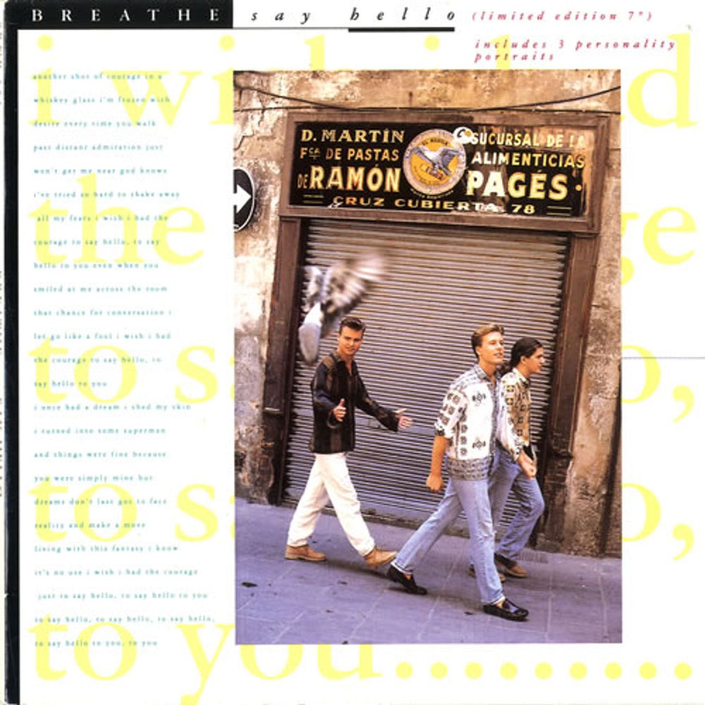 Breathe Say Hello UK 7" vinyl single (7 inch record / 45) SRNB131