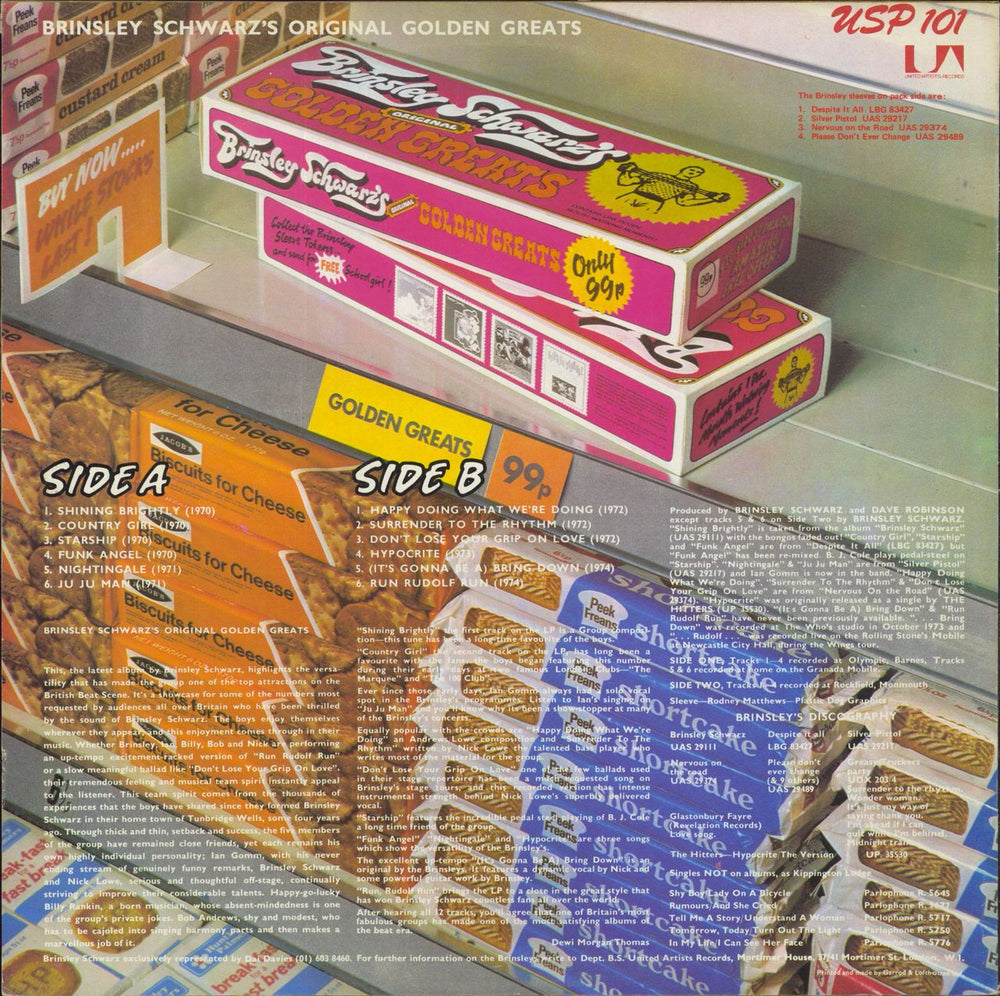 Brinsley Schwarz Original Golden Greats UK vinyl LP album (LP record)