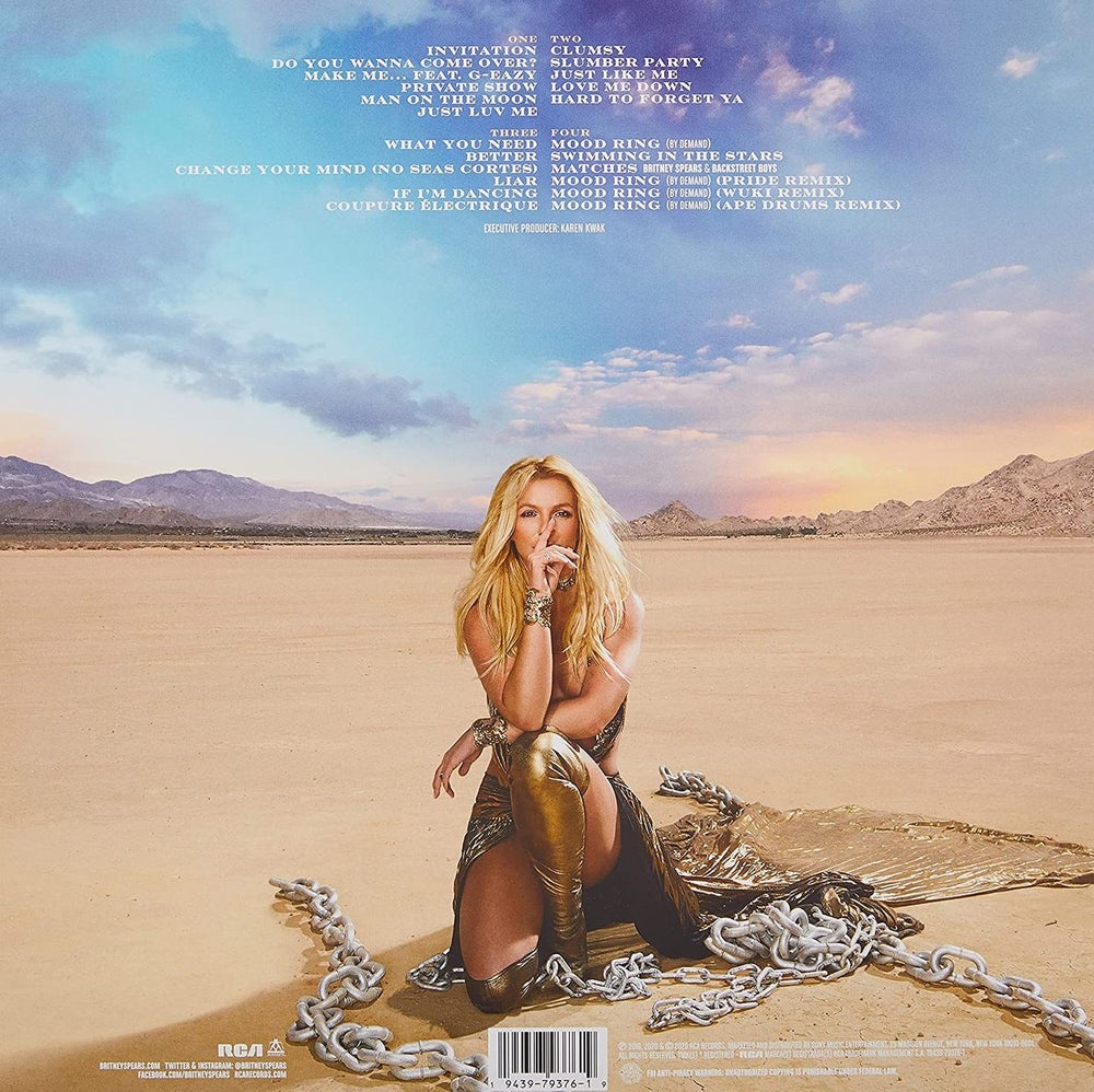 Britney Spears Glory - White Vinyl Expanded Edition - Sealed UK 2-LP vinyl record set (Double LP Album) 194397937619