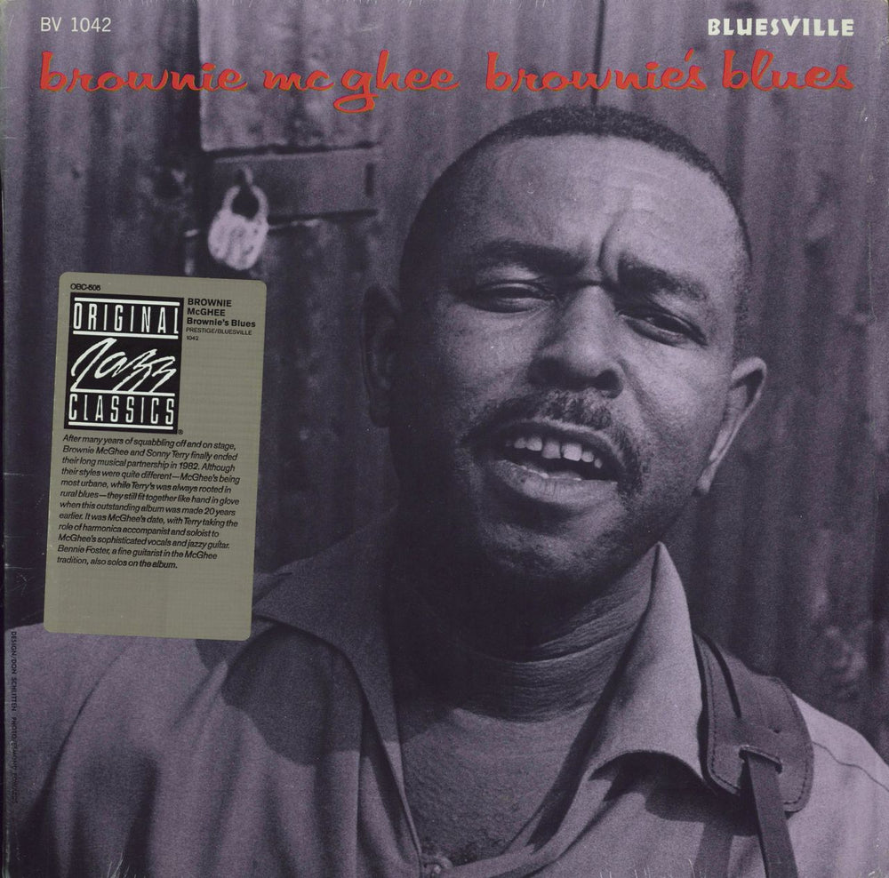 Brownie McGhee Brownie's Blues - Stickered Shrink US vinyl LP album (LP record) OBC-505