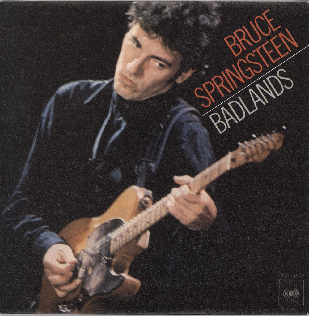 Bruce Springsteen Badlands - Orange Spanish 7" vinyl single (7 inch record / 45) CBS6838