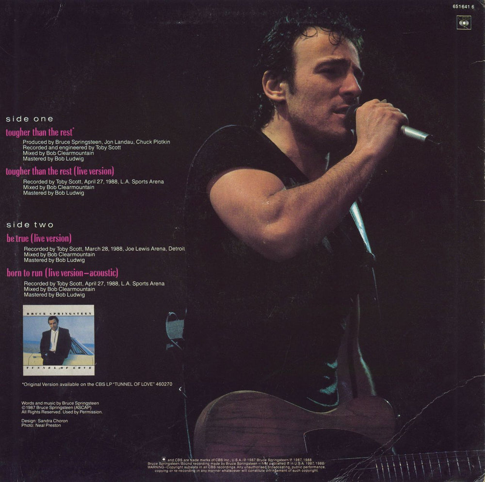 Bruce Springsteen Tougher Than The Rest US 12" vinyl single (12 inch record / Maxi-single)